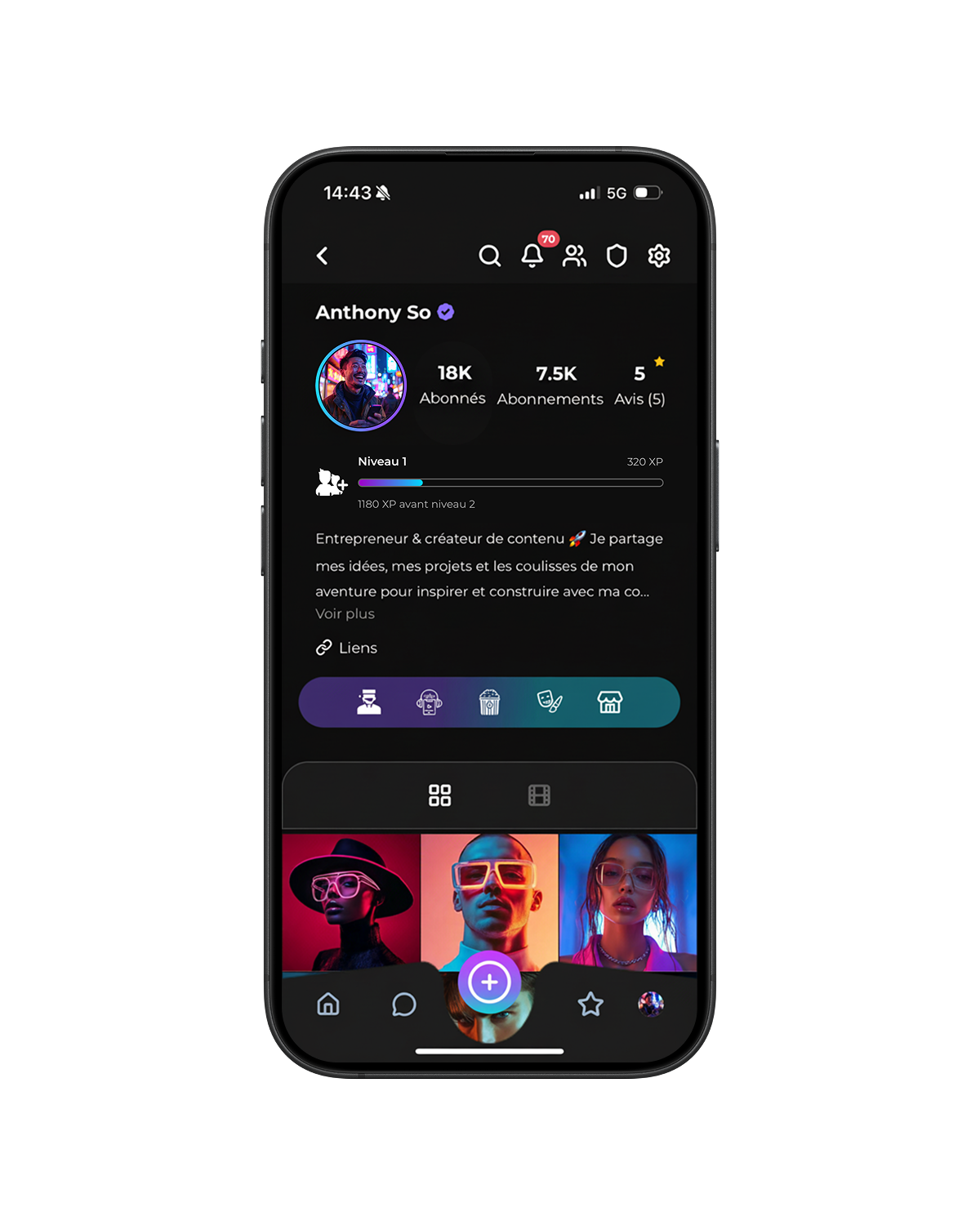 WonderLive: a creator profile and their community